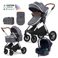 Poussettes pour bébés. Poussette pliable pour bébé, siège auto et poussette de luxe 3 en 1 avec siège auto
