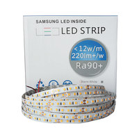 Yüksek verimlilik 2835 LED şerit ışık 12W 8mm sıcak beyaz Amber Pro SMD LM281B 120Led başına 24V 200 + LM/W depolar için