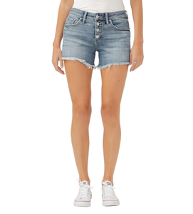 Medium Wash Eco-Friendly Woven High Quality <b>Stretch</b> Mid Waist Casual Summer Boyfriend Jeans Women's <b>Denim</b> Shorts Wholesale - Product Image 1