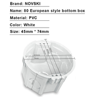Commerce extérieur boîte inférieure de style européen 80 type commutateur de commerce extérieur prise murale cassette boîte de jonction norme européenne PVC