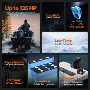 LiTime High Discharge Hohe Sicherheit Neue Generation ab Power12V 20ah Lithium-Ionen-Batterie für Car Truck Marine - Product Image 2