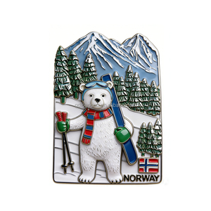 Aimant de réfrigérateur personnalisé en métal du parc national de Yellowstone américain, souvenirs de voyage et de tourisme des parcs nationaux américains, OEM/ODM - Product Image 2