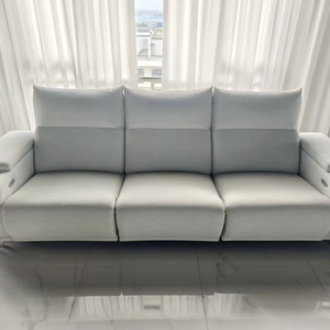 <span class=keywords><strong>Canapé</strong></span> <span class=keywords><strong>électrique</strong></span> blanc GALAXY de haute qualité PUZE DB003 2840*940*1000 mm avec siège relevable, rangement, accoudoir, chargeur <span class=keywords><strong>sans</strong></span> <span class=keywords><strong>fil</strong></span>, haut-parleur - Product Image 1