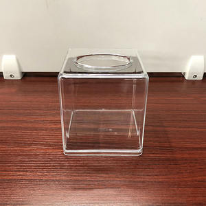 Doku kutusu akrilik malzeme güzel görünüm özel özelleştirme şeffaf moda doku kutusu kapak su geçirmez doku kutusu - Product Image 5