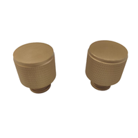 Kenop Knurl lemari Diameter 22mm, kenop mendorong pintu kabinet furnitur dapur aluminium