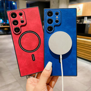 Étui en cuir magnétique sans fil <span class=keywords><strong>pour</strong></span> <span class=keywords><strong>Samsung</strong></span> Galaxy S25 S24 S23 S22 S21 Ultra Plus, <span class=keywords><strong>coque</strong></span> souple avec protection d'appareil photo magnétique - Product Image 2