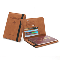 Dompet Paspor Anti-RFID Kulit PU Murah untuk Agen Perjalanan, Hadiah Promosi Souvenir, Multi Warna