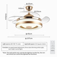 Kit de télécommande intelligent pour ventilateur de plafond avec haut-parleur et éclairage, compatible Alexa et variateur d'intensité, pour salon