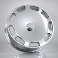 Nouvelle jante de voiture monobloc en alliage d'aluminium forgé, design Dish 8, finition chrome miroir, logo personnalisé, 16-22 pouces, 5x114.3