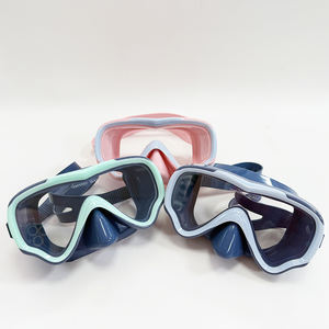 3 colori Standard OEM logo personalizzato colore materiale di alta qualità vetro temperato singola lente maschera subacquea per i bambini - Product Image 4