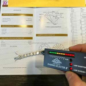 Chaîne de tennis en or massif <span class=keywords><strong>10K</strong></span> avec perles en moissanite, prix raisonnable, OEM promotionnel - Product Image 3