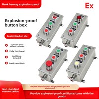 Boîtier de commande antidéflagrant en acier inoxydable, colonne de commande étanche et anti-poussière, interrupteur marche/arrêt sur mesure