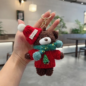 Pendentif en peluche de Noël, petit ours mignon, <span class=keywords><strong>porte</strong></span>-clés Duffy <span class=keywords><strong>Disney</strong></span>, cadeau pour couples, poupée de dessin animé, breloque de sac, emballé individuellement - Product Image 3