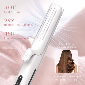 เครื่องจัดแต่งทรงผมอเนกประสงค์พร้อมเคลือบเซรามิก 5 ระดับอุณหภูมิสำหรับการยืดผมและม้วนผมแห้ง - Product Image 4