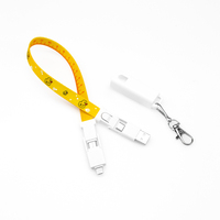 Câble de charge multifonction 6 en 1 avec cordon, crochet porte-clés, cordon de charge portable, logo personnalisé OEM, cadeau d'entreprise disponible