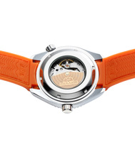 Reloj Automático Mecánico con Caja de Aleación Luminosa, Correa de Goma, Cierre Oculto, Esfera con Indicadores, Movimiento PAULAREIS, Resistente al Agua 30M