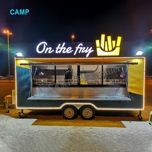 عربة آيس كريم بسعر منخفض شاحنة طعام خفيفة للفواكه مطعم متنقل 3 متر مقطورة طعام صغيرة