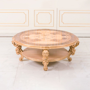 JS Royal Imperial Luxury Louis Style complet à la main chapiteau incrustée de boule Table de Center de travail pour le hall - Product Image 1