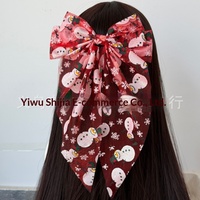 Accessoire de cheveux de Noël Sweet Shell - Pince à cheveux en maille bonhomme de neige, chapeau et épingle à cheveux faits main, cadeau festif, coiffe