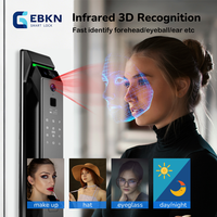 Serrure intelligente avec reconnaissance faciale 3D, empreinte digitale automatique, Tuya TTlock, clé NFC, stockage cloud pour porte en acier inoxydable, maison