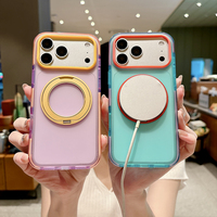Étui de protection magnétique coloré à ondes IMD avec double protection d'objectif et chargement sans fil pour iPhone 18 Pro Max 17 16 15 14 13 12 11