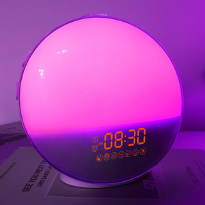 Sveglia con Doppio Allarme e Lampada <span class=keywords><strong>da</strong></span> Comodino, Suoni Naturali, Radio, <span class=keywords><strong>Orologio</strong></span> <span class=keywords><strong>da</strong></span> <span class=keywords><strong>Tavolo</strong></span> per Uso Quotidiano, Luce per Svegliarsi - Product Image 6