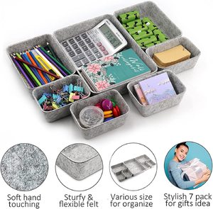 Contenitori per <span class=keywords><strong>cassetti</strong></span> in feltro da 7 pezzi vassoi in feltro <span class=keywords><strong>divisori</strong></span> per <span class=keywords><strong>scrivania</strong></span> - Product Image 3