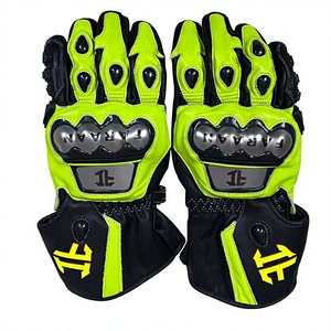 Guantes de Motociclismo de Cuero de Alta Visibilidad, Antideslizantes, Transpirables, con Pantalla Táctil, Dedos Completos, Precio Bajo, Envío Rápido - Product Image 1