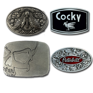 Elegante lujo moda hierro cuadrado Rodeo suave liberación rápida hombres cuero cinturón oro Led personalizado cinturón hebilla - Product Image 4