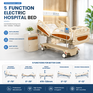 <span class=keywords><strong>Lit</strong></span> médical électrique pour hôpital, soins infirmiers, clinique, 3/5/7 fonctions, <span class=keywords><strong>lit</strong></span> d'hôpital pour soins intensifs - Product Image 4
