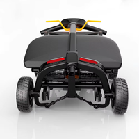 Scooter électrique à 4 roues pliable avec cadre en alliage d'aluminium, moteur sans balais 120W, batterie au lithium 24V 6.6Ah