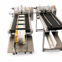 NASCENCE Mini Alimentateur Automatique à Friction en Acier Inoxydable pour Sachets, Cartes et Feuilles avec Rails de Guidage Réglables