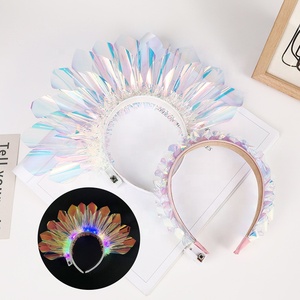 Diadema de Plástico con Diseño Creativo para Fiestas, Decoraciones con Película de Color, Diadema con Luz LED - Product Image 1