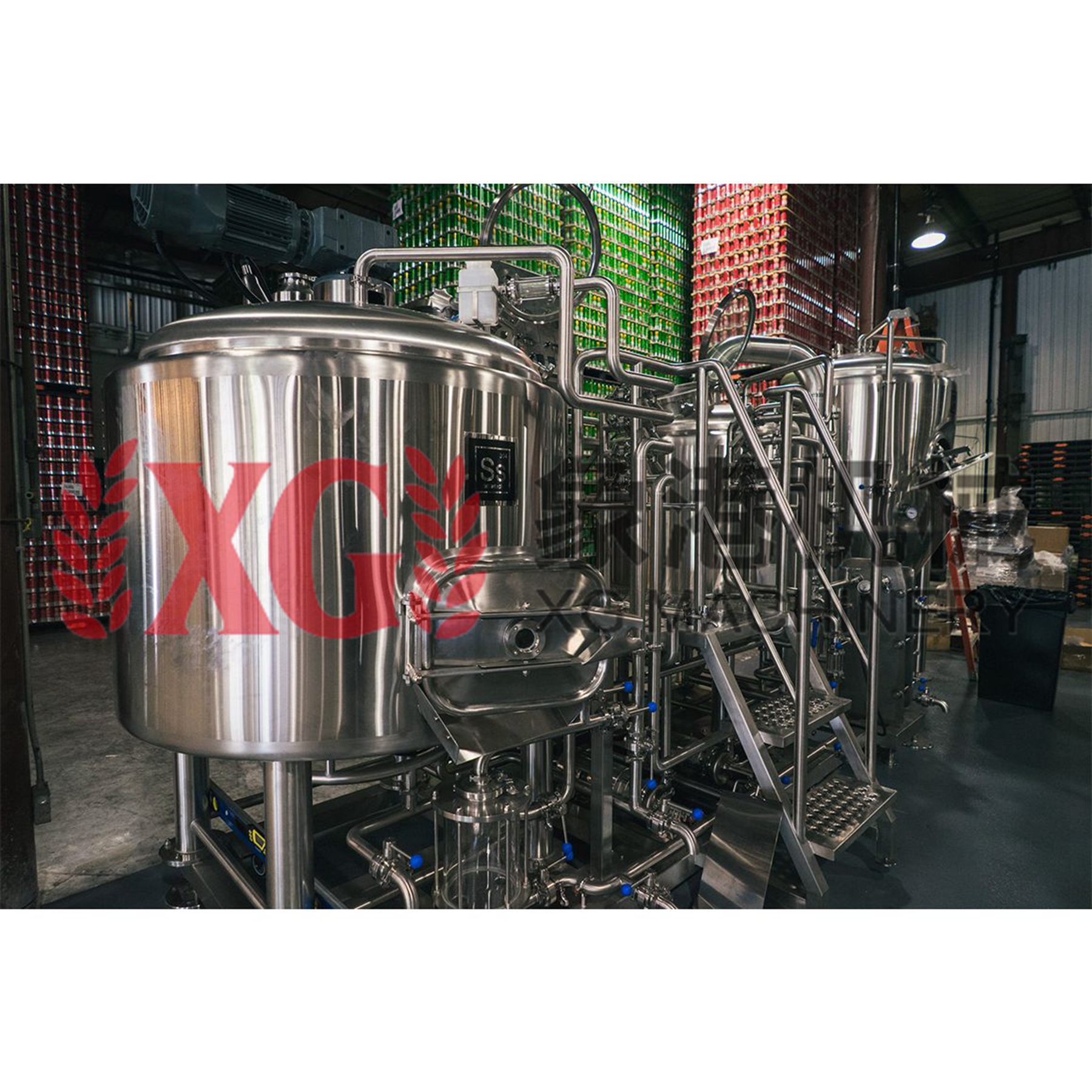 Л 10HL ss304 паровой обогрев с двумя сосудами, изготовленный на заказ, пивоварня для продажи