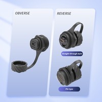 Conector USB Hembra Mini Impermeable IP67 SHITECH M20 con Enchufe Protector para Aplicaciones Industriales y Exteriores
