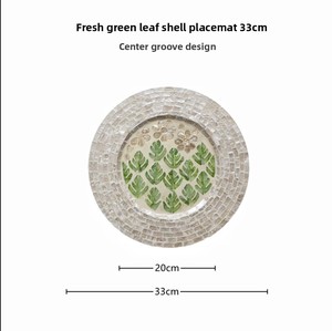 Plateau de table rond en verre vietnamien, style français, motif solide, résistant à la chaleur, créatif, haut de gamme, luxe léger, pour la maison - Product Image 1