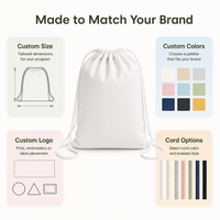 Sac à dos en toile de coton personnalisé avec cordon de serrage, organiseur de cosmétiques, rangement pour bijoux, sac à jouets, sac de voyage avec logo personnalisé