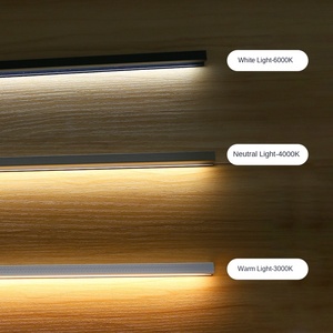 Profilé LED encastré en alliage d'aluminium, bande lumineuse pour armoire, étanche, à intensité variable, design invisible mural pour cuisine - Product Image 6