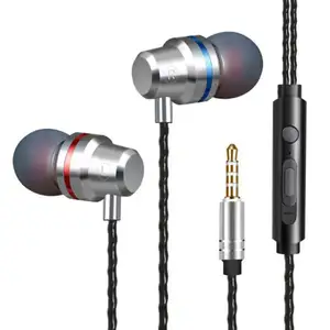 3.5毫米HIFI声音有线耳机耳机超低音耳塞入耳式立体声，带麦克风，适用于三星iphone华为小米