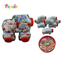 Vente en gros de bonbons en forme de voiture de dessin animé, saveur de fruit aigre, bonbons à mâcher doux gommeux, jeu pour enfants, bonbons à mâcher