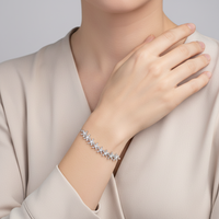 Edler Schmuck Schneeflocke Zirkon Perle Armband Sterling Silber Blumen armband Frauen