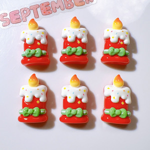 Mặt Dây Treo Giáng Sinh Dễ Thương Bằng Nhự<span class=keywords><strong>a</strong></span> Resin Hình Ông Già Noel, Người Tuyết, Nai Sừng Tấm, Mặt Phẳng Dùng Trang Trí Scrapbooking, Làm Trang Sức, Thủ Công Trang Trí - Product Image 6