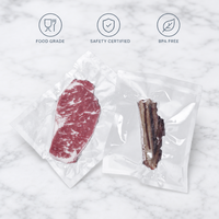 Sacs sous vide thermoscellables transparents personnalisés pour l'emballage de sushis, pizzas et autres aliments