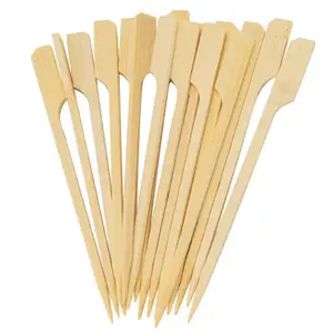 Espeto de remo de bambu eco-amigável, espetos descartáveis de remo de bambu