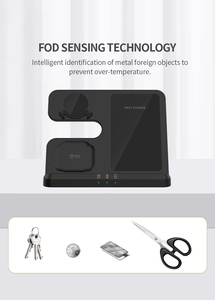 Sạc Không Dây Đứng Bán Buôn 15W 3in1 Sạc Không Dây Sạc Nhanh Cho Điện Thoại/Đồng Hồ Thông Minh/Tai Nghe Sạc Không Dây - Product Image 5