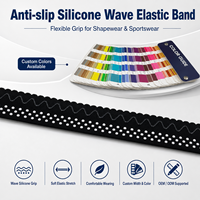 Bande élastique en silicone antidérapante de couleur personnalisée avec motif ondulé