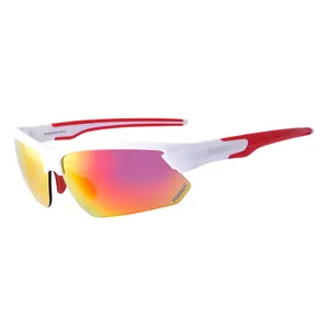 Custom cycling sunglasses interchangeable tr90 sports sunglasses uv400 sports eyewear