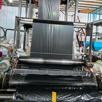 Film rétractable noir automatique en HDPE, résistant à l'humidité, en rouleau jumbo pour machine d'emballage de palettes et autocollants