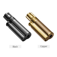 Briquet à cigare CIGARLOONG réglable, portable, coupe-vent, en métal, avec poinçon, idéal pour un cadeau