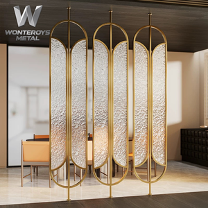 Séparateur de pièce pliable multifonctionnel en acier inoxydable, design Art <span class=keywords><strong>d</strong></span>éco moderne, opaque, flexible, pour la maison - Product Image 6